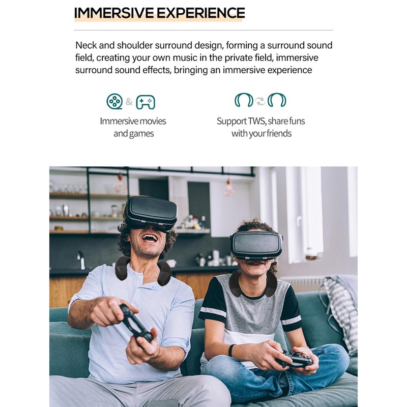 Wireless Bluetooth Neckband Speaker Portable Wearable Surround Neck Hanging Wireless