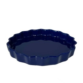 Stoneware Pie Dish - 9.5" x 9.5" x 1.5", Deep Blue