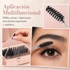 Cepillo Cejas Negro,Desechables Cepillos Pestañas Kit (100PCS) Doble uso para