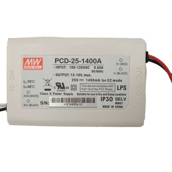 MEAN WELL PCD-25-1400A PCD Series 25 W 1.4 A 18