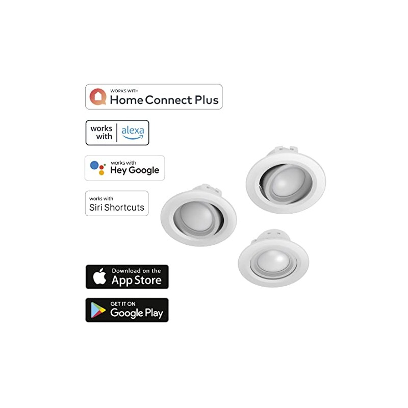 3 x WIFI LED Recessed Spot Light 5W Voice App