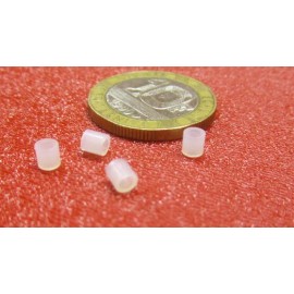 Unbranded Nylon 66 Spacer, Natural, NO. 0 Screw, 1/8" OD x .064" ID x 1/8" Length, 25 pcs
