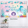 Under The Sea Mermaid Birthday Party Backdrop Girl Princess Mermaid