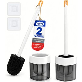 Cepillo para Inodoro BEBK FECT006 Pack de 2 Cerdas 360° Negro