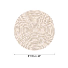 sourcing map Cotton Trivets Set, 4 PCS 13" Thicken Woven Heat Resistant Mats, Hot Plate Mats for Kitchen Countertops, Table, Home Decor (Brown)