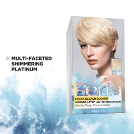 L'Oreal Paris Feria Multi-Faceted Shimmering Permanent Hair Color, 205 Bleach Blonding (Extra Bleach Blonde), Pack of 1, Hair Dye