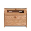 CONSDAN Bread Box, Solid Wood Oak Bread Box for Kitchen