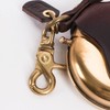 Cramp Portable Ashtray, Butt Holder, Leather, Brass, Stylish, Men's Key
