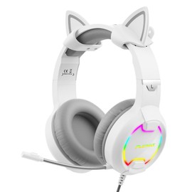 Playmax Cat Headset Universal Gaming Headset (White)