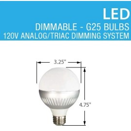 NEPTUN 12 Pack G25 LED Vanity Globe Light Bulbs, 8W, 2700K, Dimmable, NEPTUN