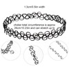 DAWRIS Black Choker Necklace for Women,Stretch Gothic Tattoo Choker Necklace,