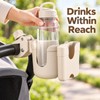 360° Rotating Baby Stroller Cup Holder with Phone Slot, Clamp