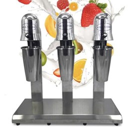 Milk Shake Machine,3 Head Commercial Electric Tea Drink Mix Milkshake Mixer Blenders with 6 Cups,18000RPM Stainless Steel Milk Shake Machine for Beverage Stores,Cafes,Ice Cream Parlors