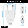 8 pieces Euro plug flat, Euro plug flat 250 V
