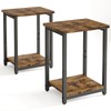 Fixwal Side Tables Set of 2, 2-Tier Small End Table