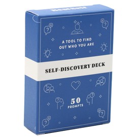 EASONGEE Self-discovery Deck, 50 Pieces Couple Card Game Deck, A Tool to Find Who You Are, Self Discovery Card 50 Prompts, Home Office Party Game Deck Gaming Card,English Version