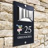 Custom Signs Solar Illuminated Modern Anthracite House Number Sign 24cm