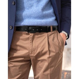 maikun Mens Casual Dress Belt, Black Belt Men Leather Strap, Matte Black, Casual Wear Jeans Pants, Size XL