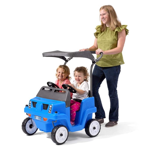 Step2 Side-by-Side Push Around SUV | Two-Seater Toddler Push Car | Blue
