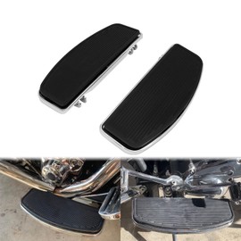HCmotorku Motorcycle Driver Floorboards Front Footboards Rubber Inserts Foot pegs Fit For Harley Touring Road Glide Electra Glide Street Glide Softail Dyna 1986-2023