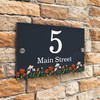 Badgemaster Modern Anthracite House Number Sign Plaque Stainless Steel Standoffs