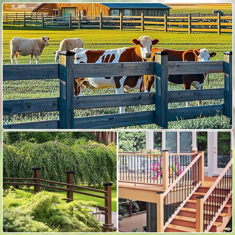 4x4 (3.5inx3.5in) Fence Post Caps, 6 Pack Deck Post Caps