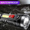 GEARGADGET LED Super Bright Flashlight Rechargeable Torch Tactical Lamp USB