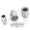 4pcs G1/2in Thread Stainless Steel Quick Connector Adapter Fitting for