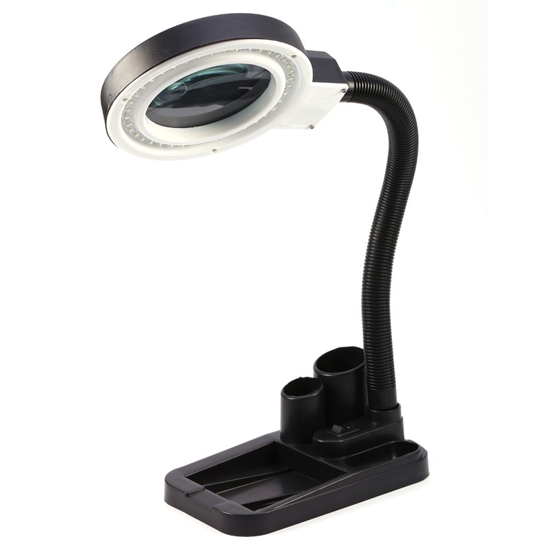 40 LED Illuminated Lighting 5X 10X Stand Magnifier &amp; Desk