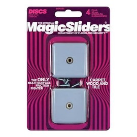 Magic Sliders Nylon/Plastic Screw-On Sliding Discs Gray 4 pk