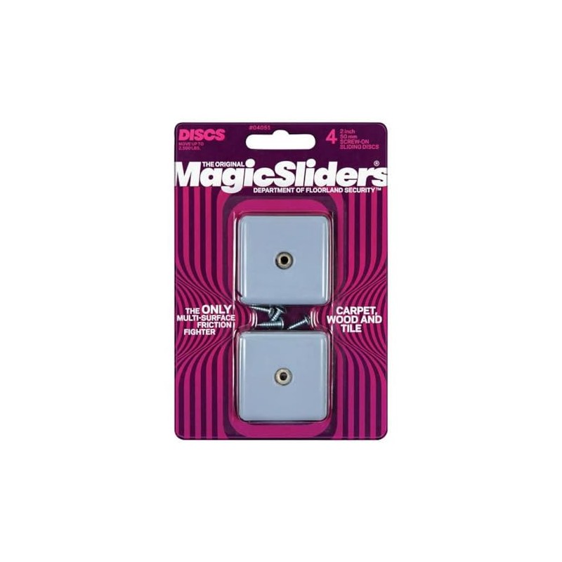 Magic Sliders Nylon/Plastic Screw-On Sliding Discs Gray 4 pk