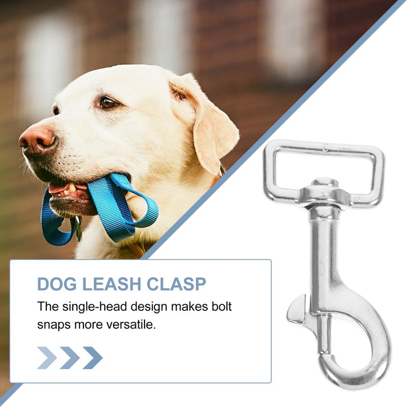 Toddmomy 2pcs Stainless Steel Pet Leash Swivel Snap Hook Trigger