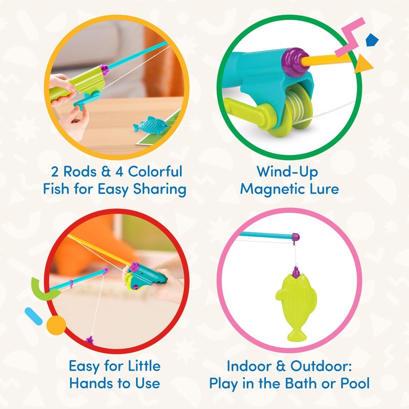 Battat – Play Rod & Reel – Wind – Up