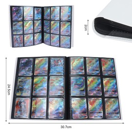 Trading Card Album, Sinwind Premium 9 Pocket Scrapbook, Trading Card Albums with 360 Card Capacity, Card Holder for Cards