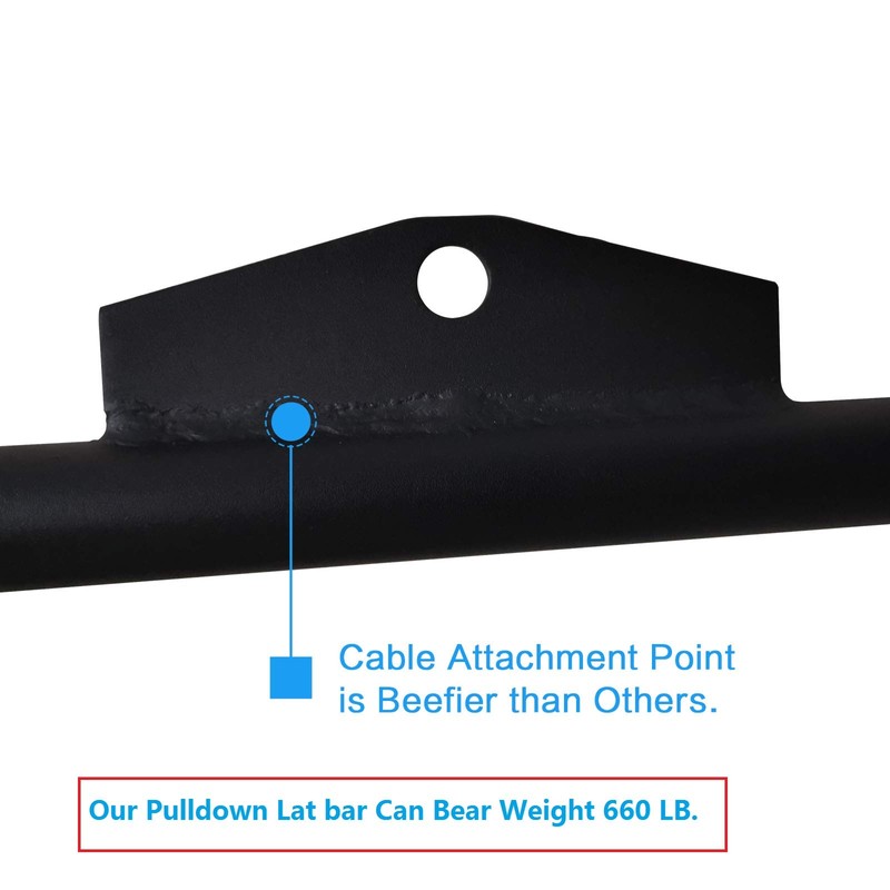 Cable Machine Lat Pulldown Attachments - 29/39/48 Inch Wide Grip