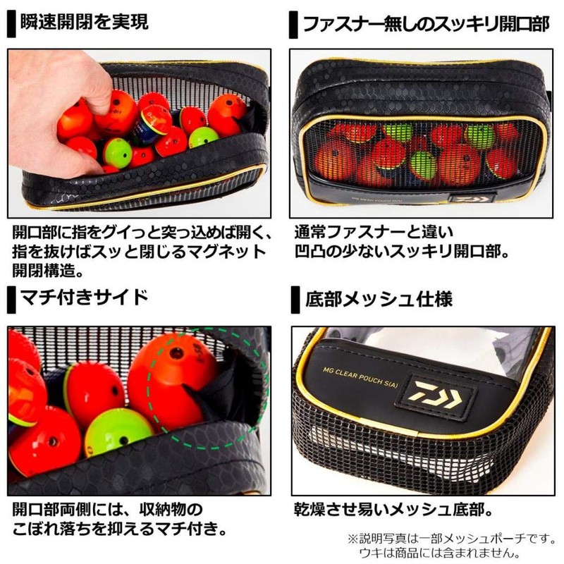Daiwa MG Clear Pouch (A), S, Black