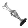 Mobestech Deluxe Silver Plated Decorative Bottle with Artistic Patterns Elegant