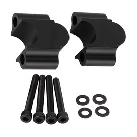 Handlebar Riser, 7/8 Inch 22 mm Motorcycle Universal Aluminium Alloy Raised Handbar Bike Stem Riser Handbar Rising Clamp (Black)