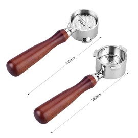 51mm Espresso Bottomless Naked Portafilter with Stainless Steel Filter Basket, Fits DeLonghi EC680 EC685 (51mm)