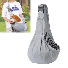 ACTOYS Shoulder Bag for Pets, Adjustable Pet Sling for Dogs, Reversible Small Dog Carrier up to 7 kg, Dog Carry Bag for Walks and Outdoor Activities (Grey)