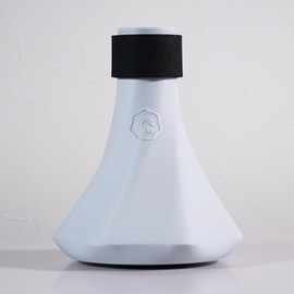 Bus Trombone Mute, "QooMute" Practice Mute (New in 2024), For Practice, Noise Reducing, Lightweight, Home, Quiet Practice, Kumute BRASS DESIGN (Asche Gray White)