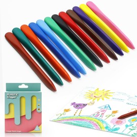 Washable Crayons for Toddlers, Non-Toxic Crayons, Safe Wax Crayons for Age 3-6 Year Old, Colouring Crayons for Kids Pack, Educational Learning Drawing Pens, Art Supplies Toys (24 Colors)