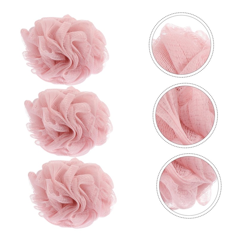 Baluue 3pcs Soft Pe Bath Scrubber Body Exfoliating Tool for
