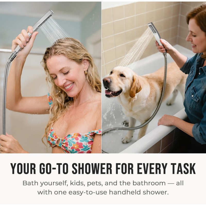 G-Promise All Metal 10" Dual Square Shower Head Combo |