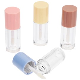Healeved 4pcs DIY Lip Gloss Tube Lip Gloss Tubes Empty Lip Balm Tubes Lip Gloss Vial Mini Lipsticks Mini Lip Gloss Tubes Empty Mascara Tube and Wand Lip Glitter Lipstick Tubes Plastic