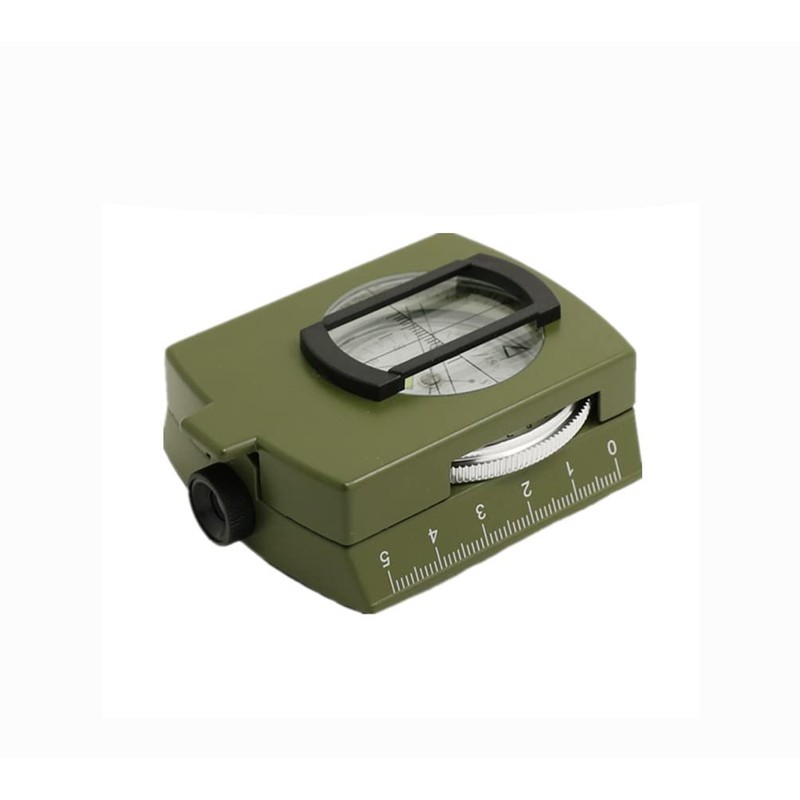 Shiwaki Compass Waterproof Navigation Compass Metal Visor Compass - Green