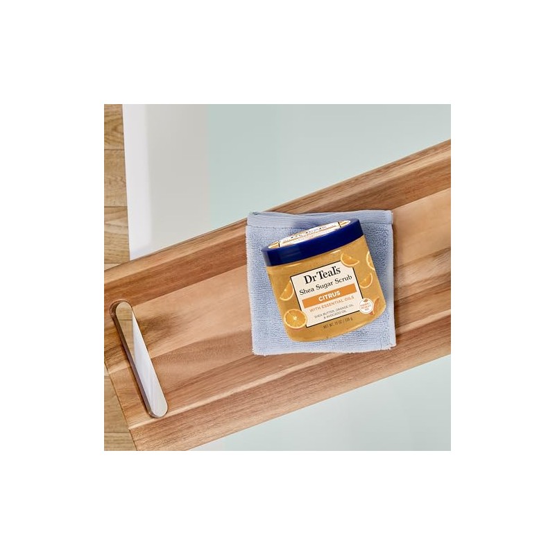 Dr Teal's Shea Sugar Body Scrub, Citrus with Essential Oils