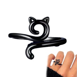 Crochet Yarn Ring Cat,Open Ring with Cat Ears - Cute Design Crochet Tension Regulator Tool for Christmas, New Year, Mother's Day, and Birthday
