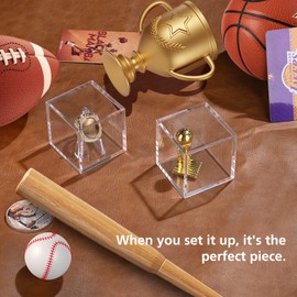 Foboull Championship Ring Display Case,Acrylic Display Box and Holder for Super Bowl Rings, Championship Rings, and Baseball Rings,for Collectors and Enthusiasts,8pcs