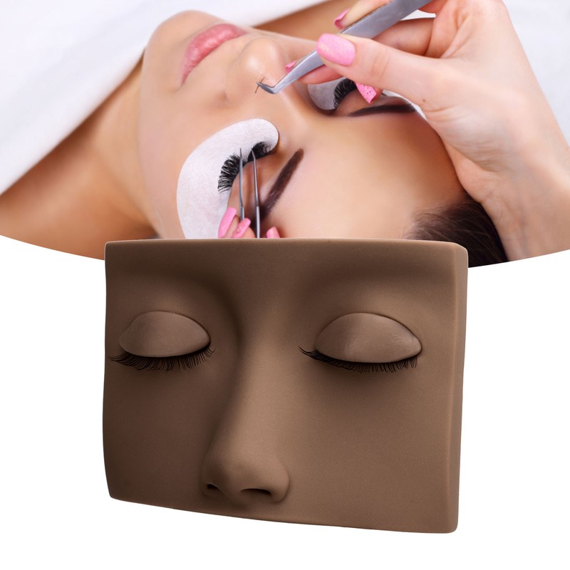 Lash Mannequin Head with 3 Pairs Replaceable Eyelid Silicone Eyelash